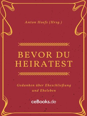 cover image of Bevor du heiratest